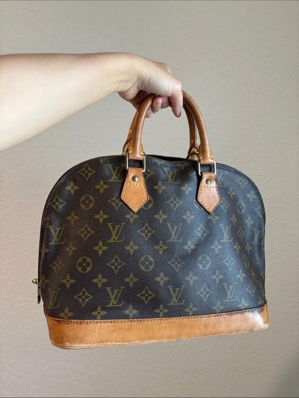 Sold Louis Vuitton Hand Bag Alma Brown Monogram LV